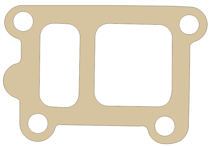 Kawasaki Mule 3010 Intake gasket outline