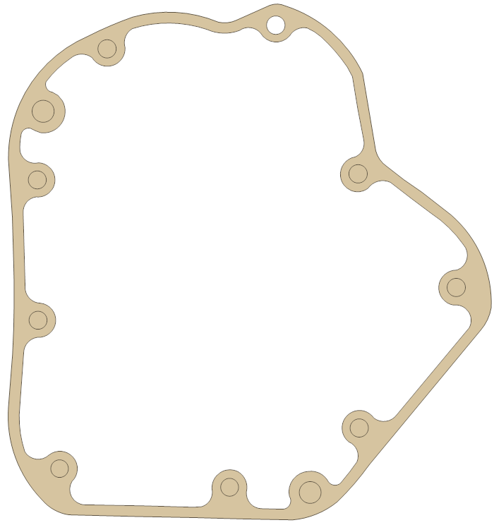 Kawasaki Gasket gasket outline, OEM 11061-0020, A material