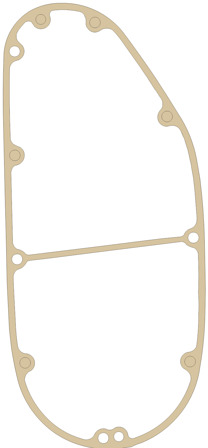 Kawasaki Gasket gasket outline, OEM 11061-0018, A material
