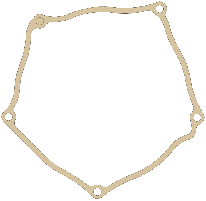 Kawasaki Clutch Cover gasket outline, OEM 11061-0031, A material