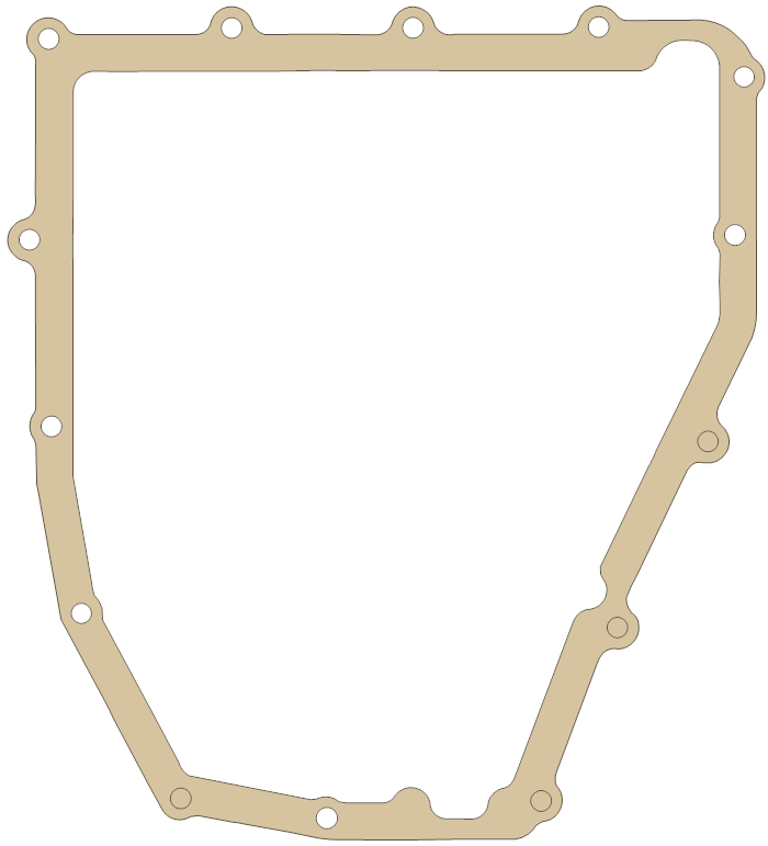 Kawasaki Oil Pan gasket outline, OEM 11061-0114, A material