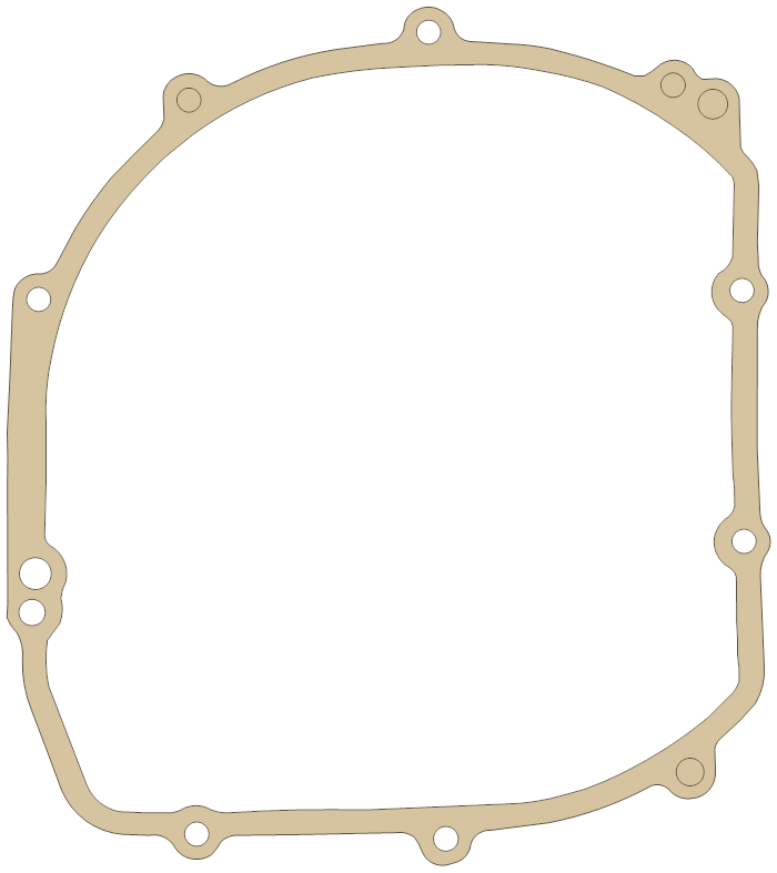 Kawasaki Clutch Cover (RH Engine Cover) gasket outline, OEM 11009-1867, A material