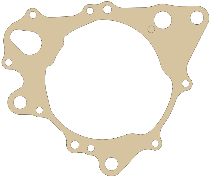 Kawasaki Differential Case gasket outline, OEM 11060-1982, A material
