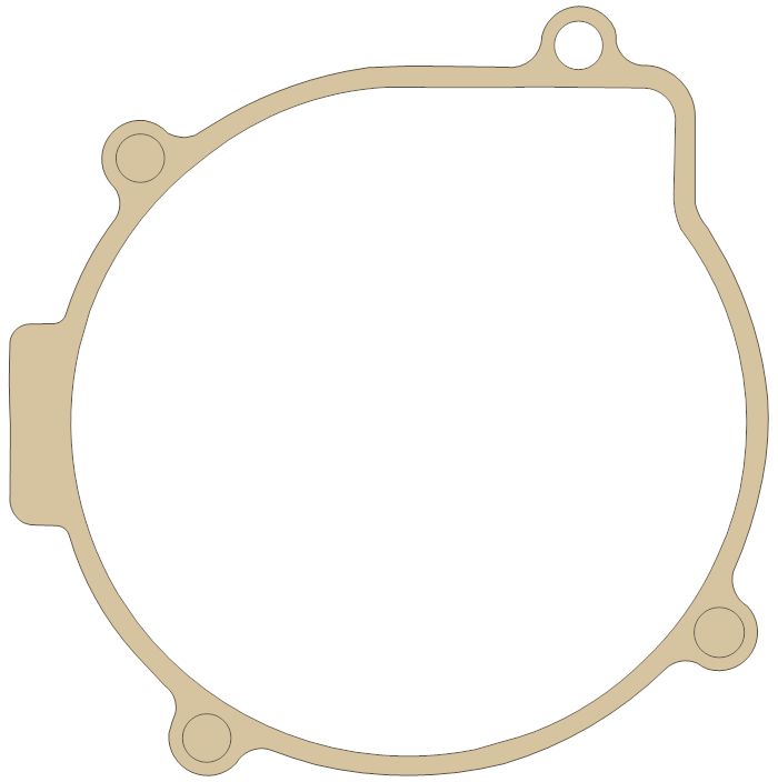 Kawasaki Recoil Starter gasket outline, OEM 11061-1153, A material