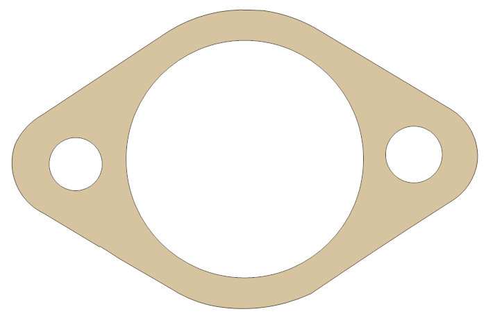 Kawasaki JS550 Carb Base gasket outline