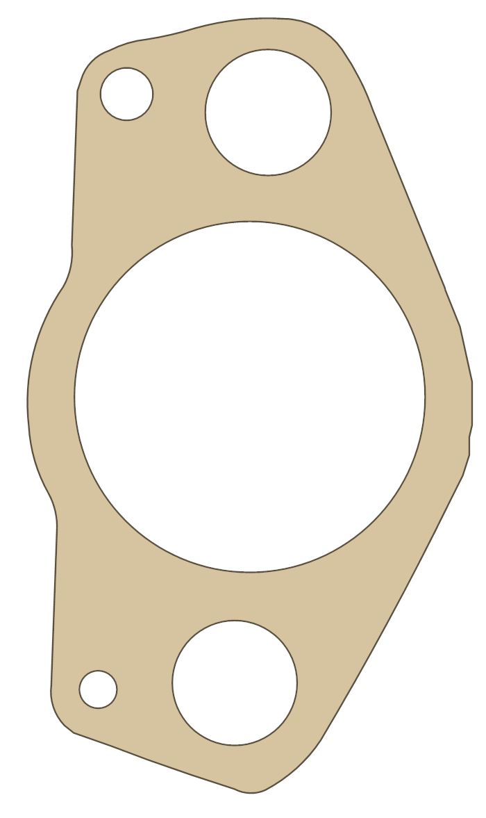 Kawasaki Inlet gasket outline, OEM 11060-2086, A material