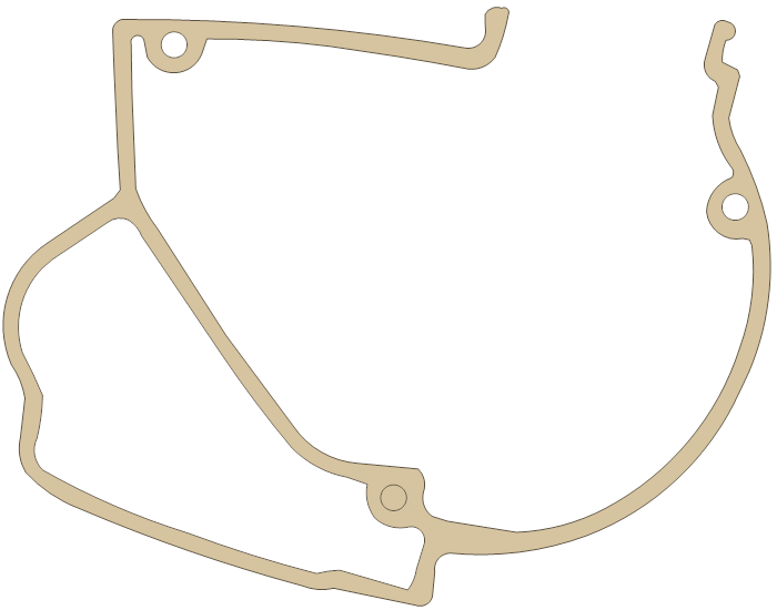 Kawasaki KD80 Carburetor Cover gasket outline