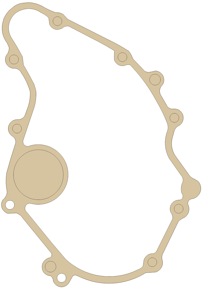 Kawasaki ZX750 Transmission Cover gasket outline
