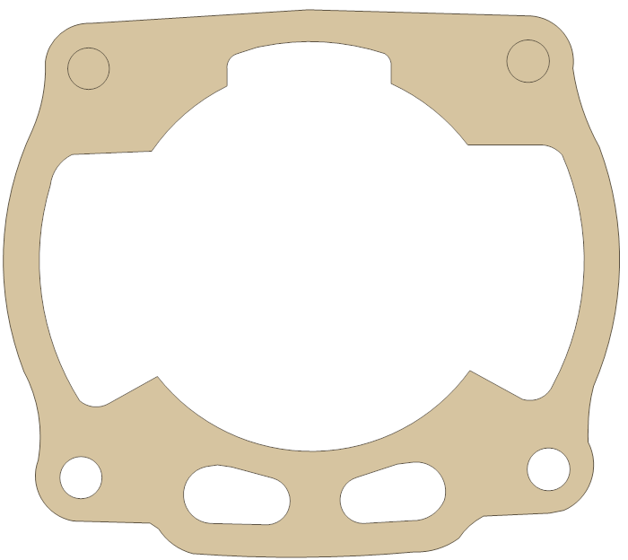 Kawasaki Cylinder Base gasket outline, OEM 11060-1145, A material