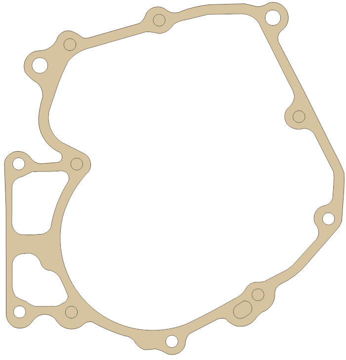 Kawasaki Transmission Cover gasket outline, OEM 11009-1112, A material