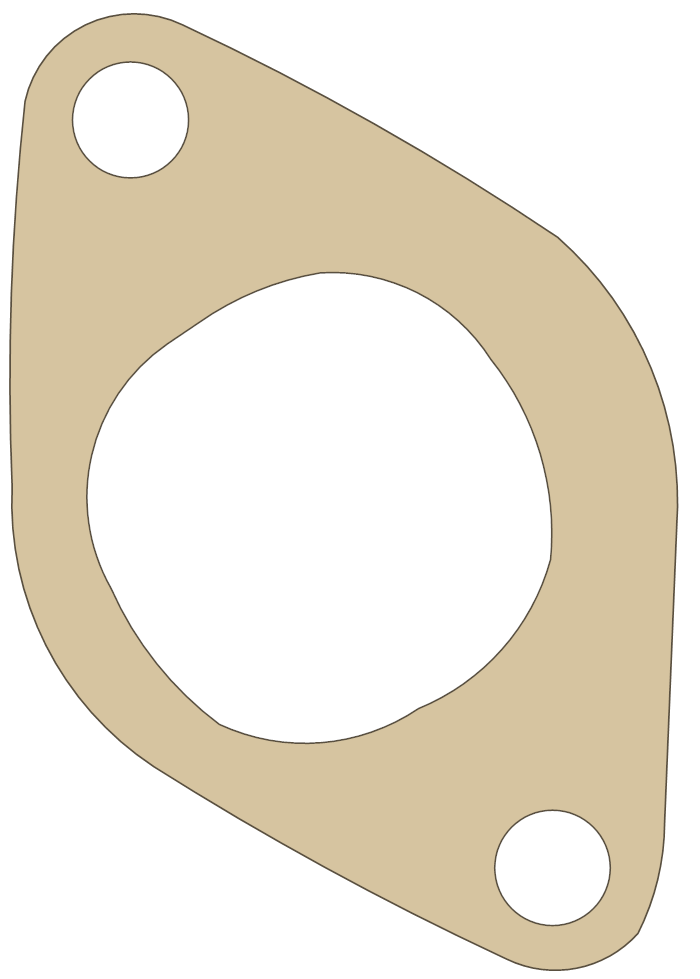 Kawasaki Air Inlet gasket outline, OEM 16062-016, A material