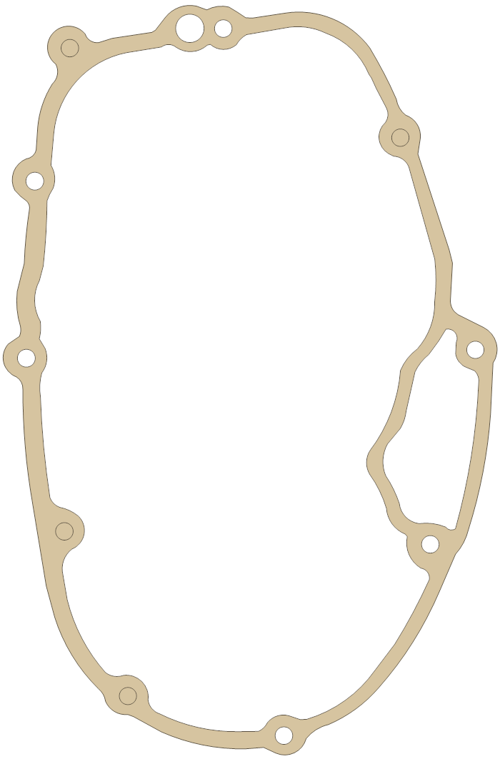 Kawasaki RH, Engine Cover gasket outline, OEM 14046-006, A material