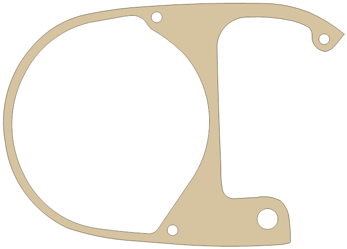 Kawasaki KD100 LH, Engine Cover gasket outline