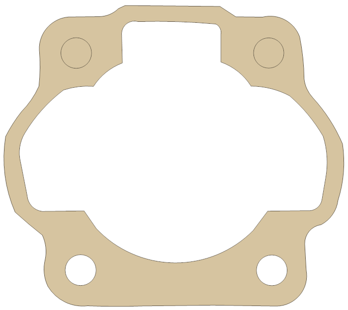 Kawasaki Cylinder Base gasket outline, OEM 11009-031, A material