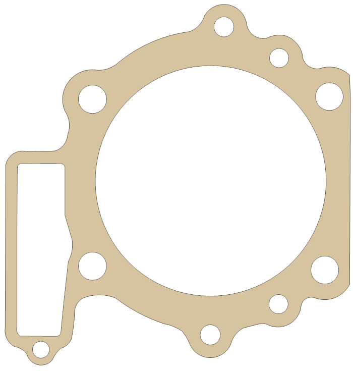 Kawasaki Cylinder Base gasket outline, OEM 11060-1181, A material