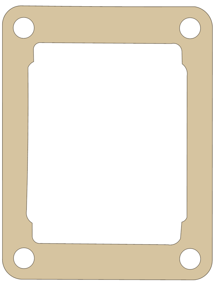 Kawasaki KDX175 Reed Valve gasket outline