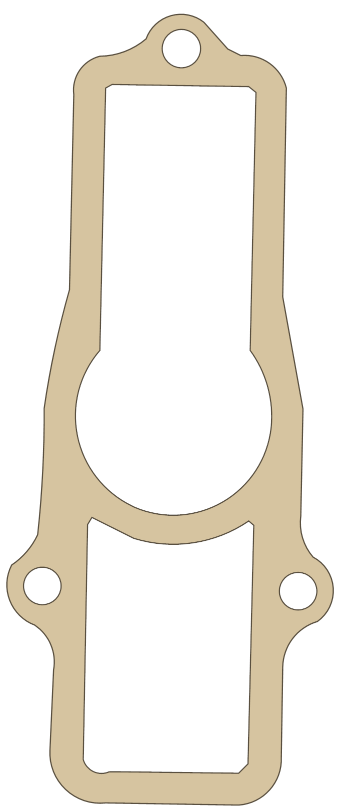 Kawasaki KZ550 Mixing Chamber gasket outline