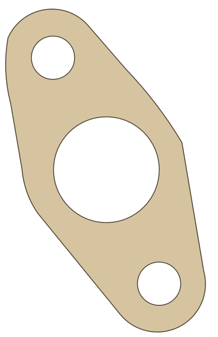 Kawasaki ZX750 Elbow gasket outline