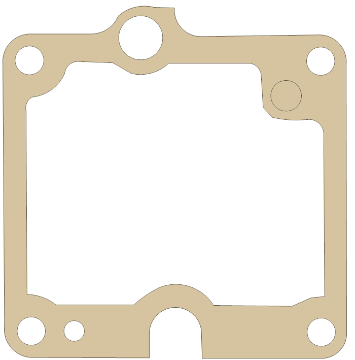 Kawasaki Float Chamber gasket outline, OEM 11009-1156, B material