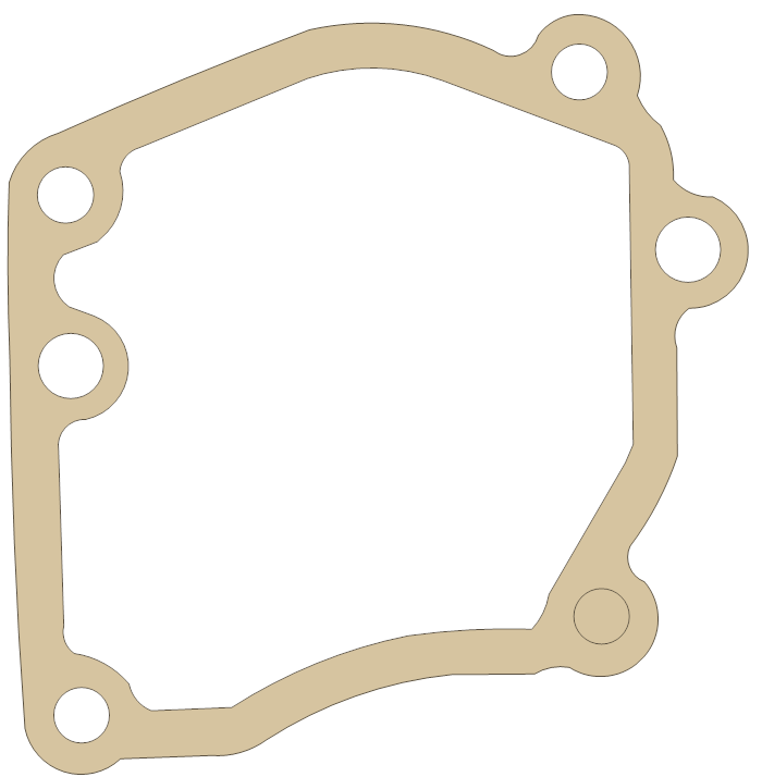 Kawasaki Change Cover gasket outline, OEM 11009-1797, A material