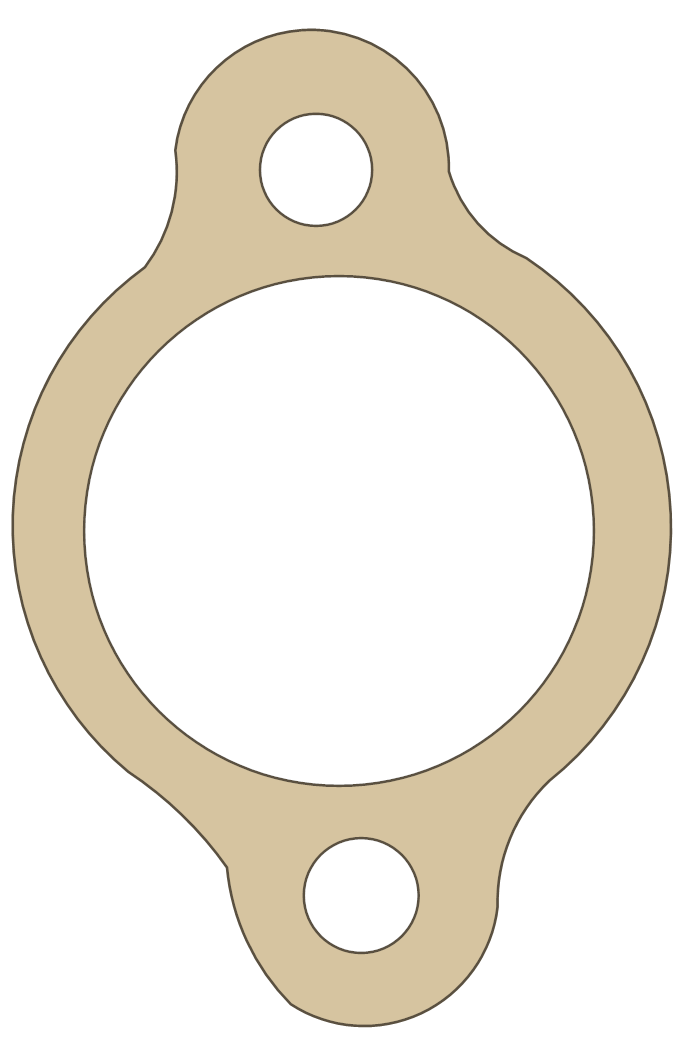 Kawasaki Gasket gasket outline, OEM 11009-2382, A material