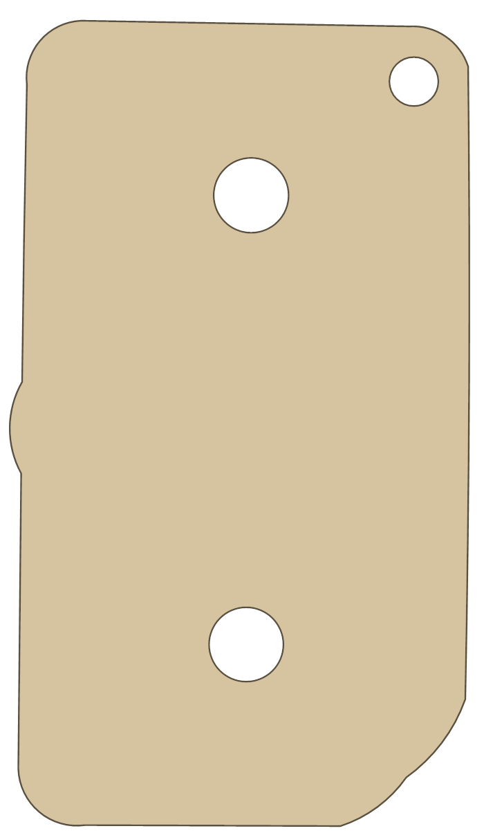 Kawasaki VN750 Separater Cover gasket outline