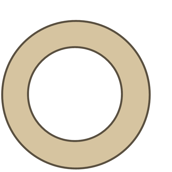 Kawasaki Gasket gasket outline, OEM 11009-2022, D material
