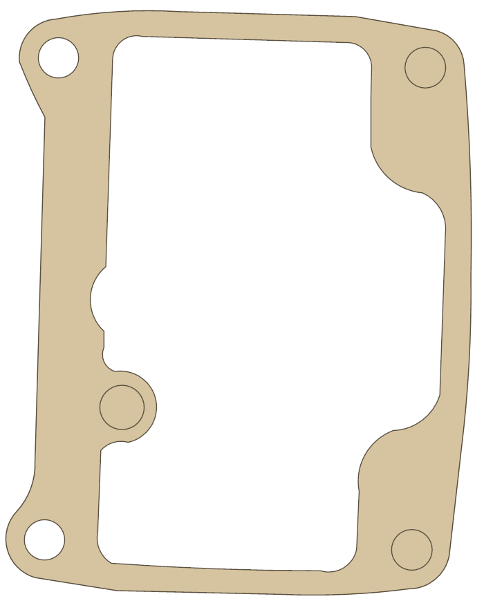 Kawasaki KX125 Float Chamber gasket outline