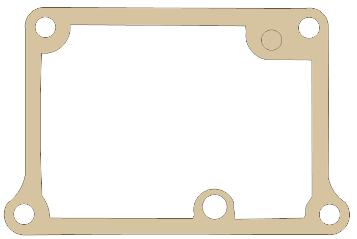 Kawasaki KX60 Float Chamber gasket outline
