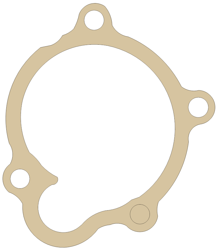 Kawasaki EX250 Water Pump gasket outline