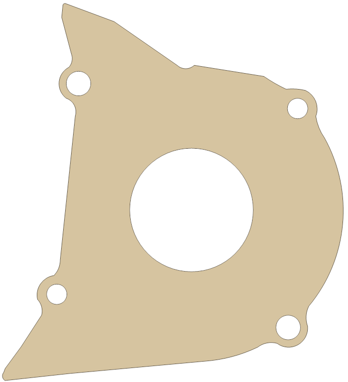 Kawasaki EX500 Pump Housing Cover gasket outline
