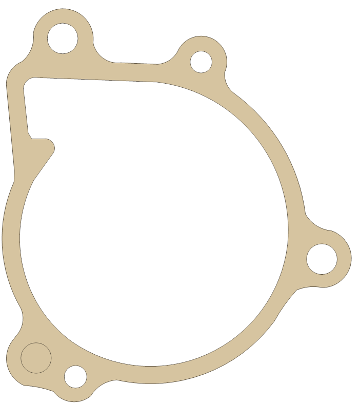 Kawasaki KLX650 Water Pump gasket outline