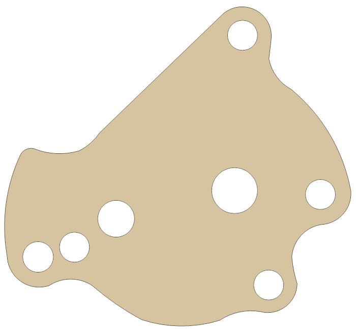 Kawasaki KZ200 Oil Pump gasket outline