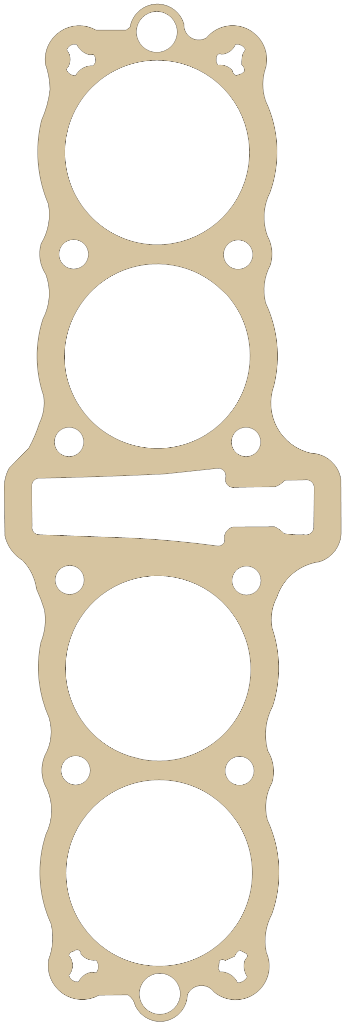 Kawasaki ZX750 Cylinder gasket outline