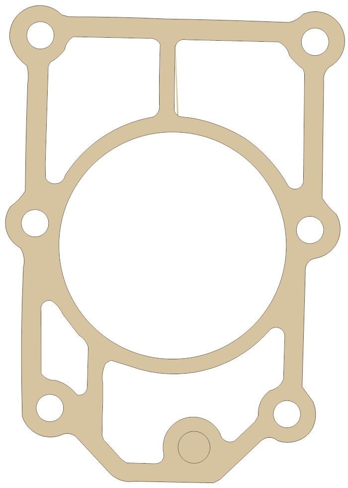 Kawasaki Gear Case gasket outline, OEM 11060-1311, A material