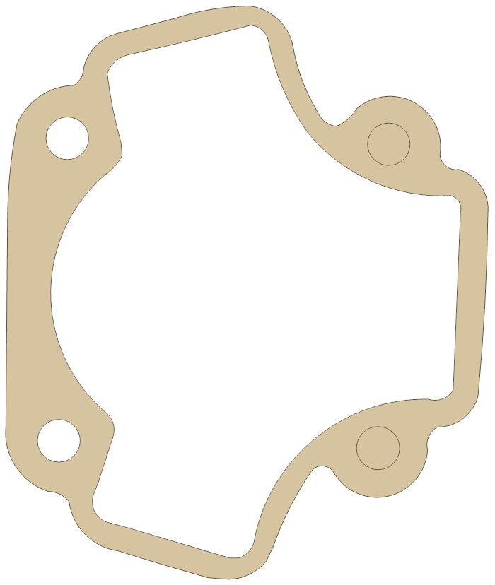 Kawasaki Cylinder Base gasket outline, OEM 11060-1438, A material