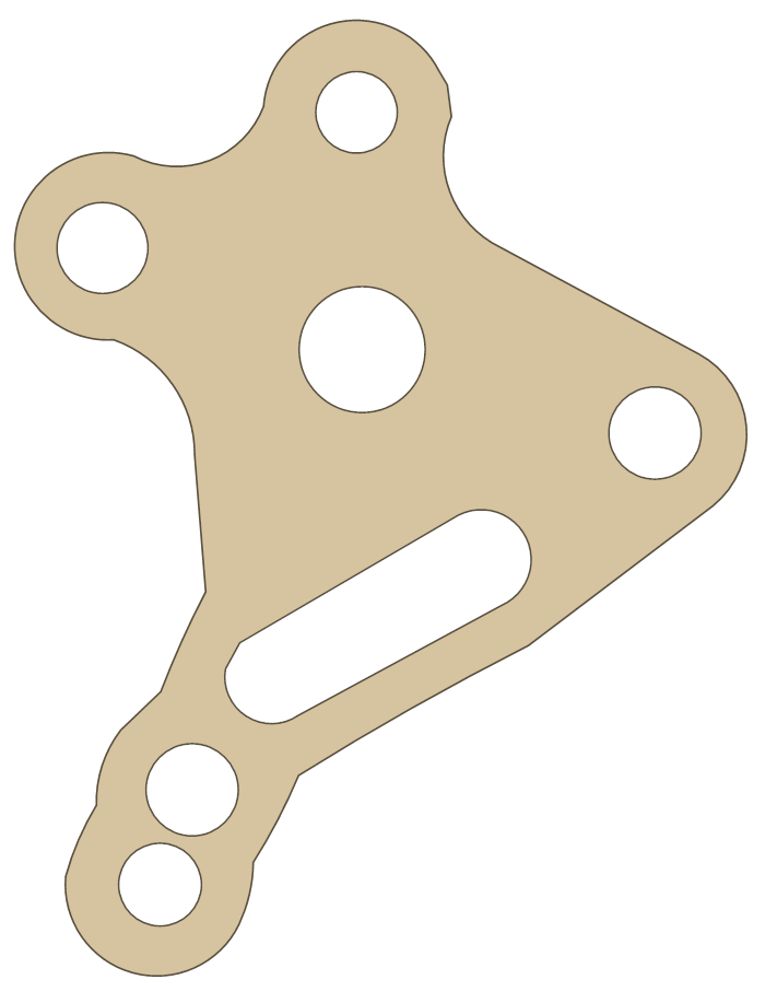 Kawasaki KLF300 4X4 Oil Pump gasket outline