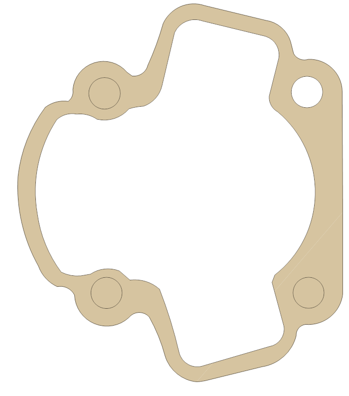 Kawasaki KX60 Cylinder Base gasket outline