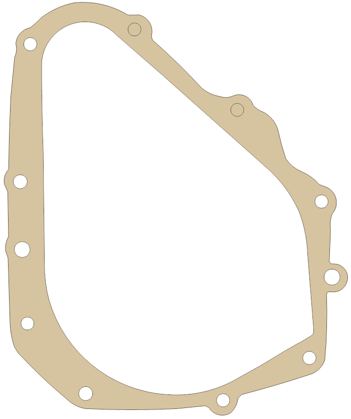 Kawasaki Crankcase gasket outline, OEM 14045-031, A material