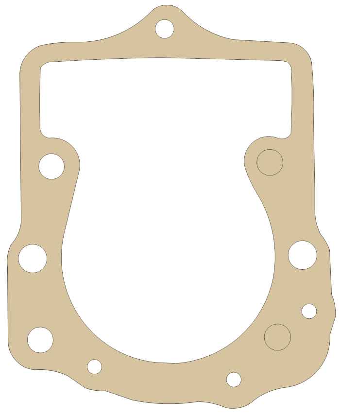 Kawasaki Base gasket outline, OEM 11009-0043, A material