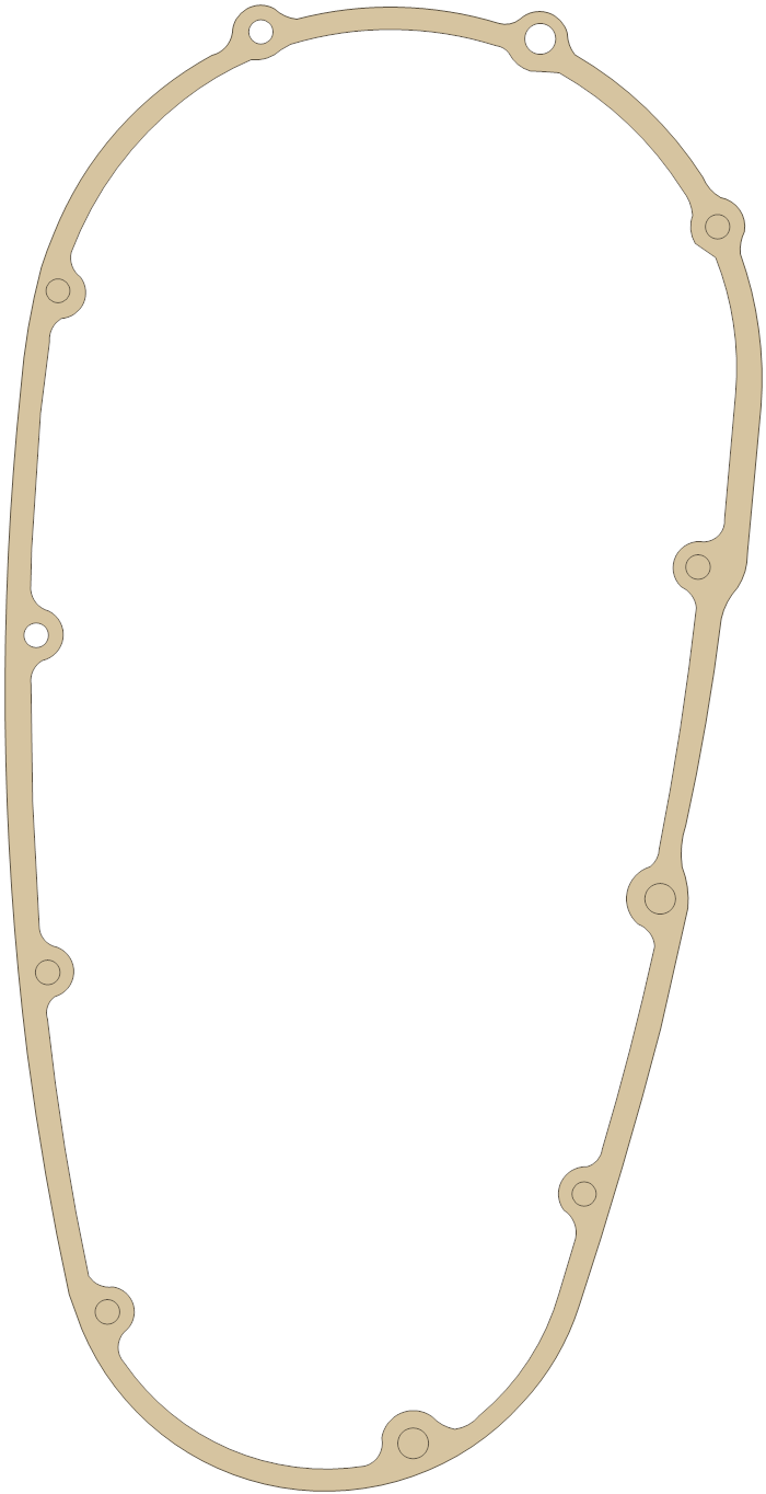 Kawasaki Generator gasket outline, OEM 11060-1433, A material