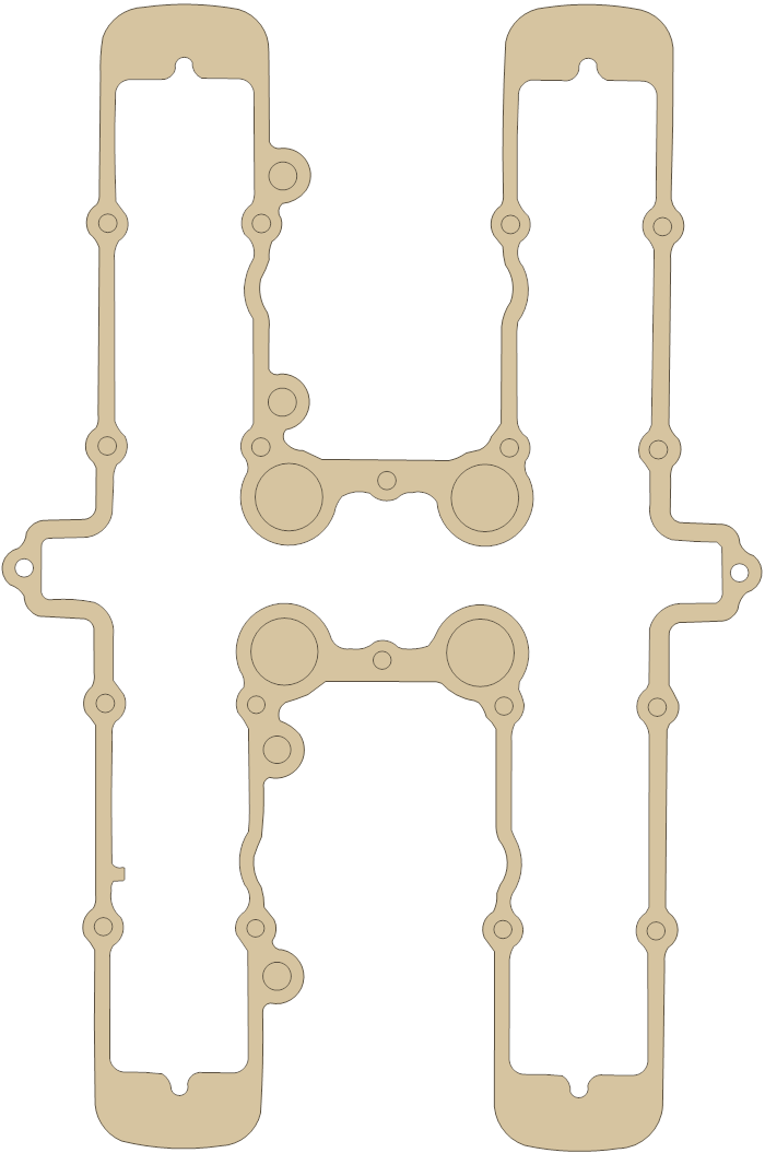 Kawasaki Head Cover gasket outline, OEM 11060-1747, B material