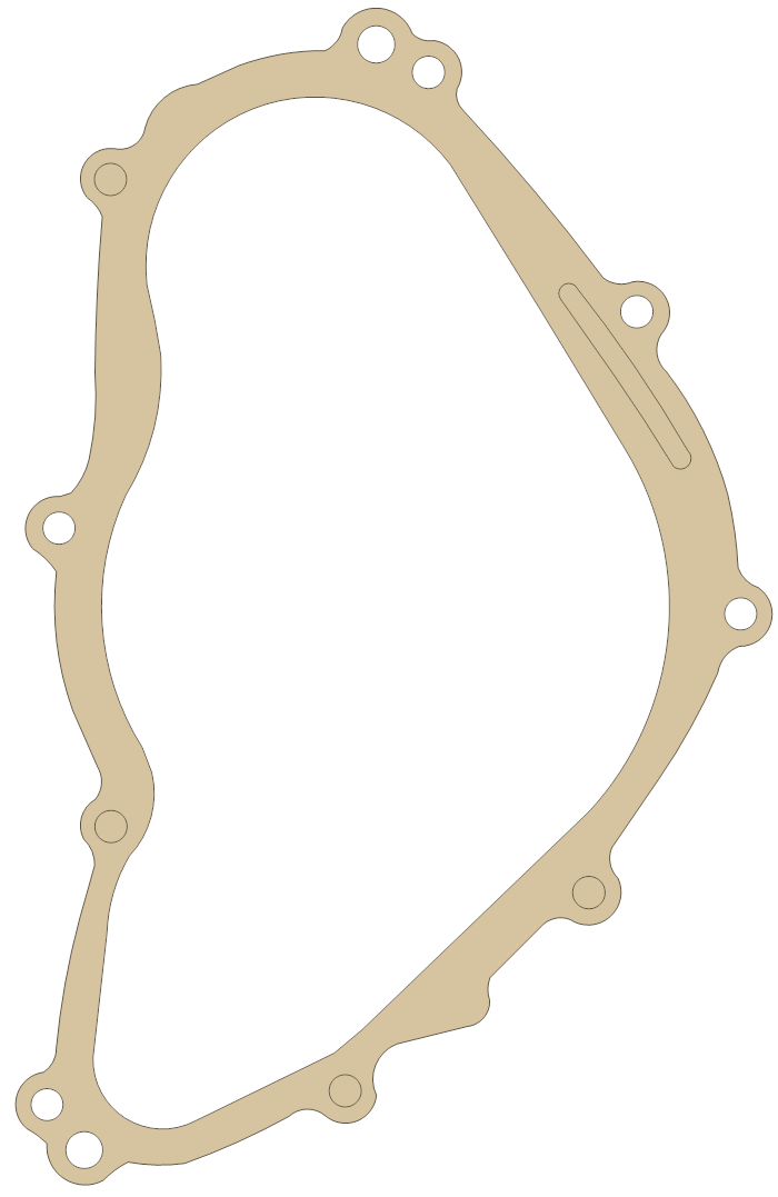 Kawasaki BN125 Generator Cover gasket outline