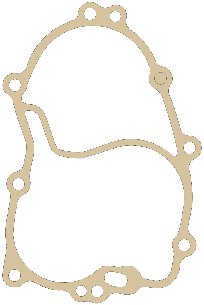 Kawasaki Gear Case Cover gasket outline, OEM 11060-1310, A material