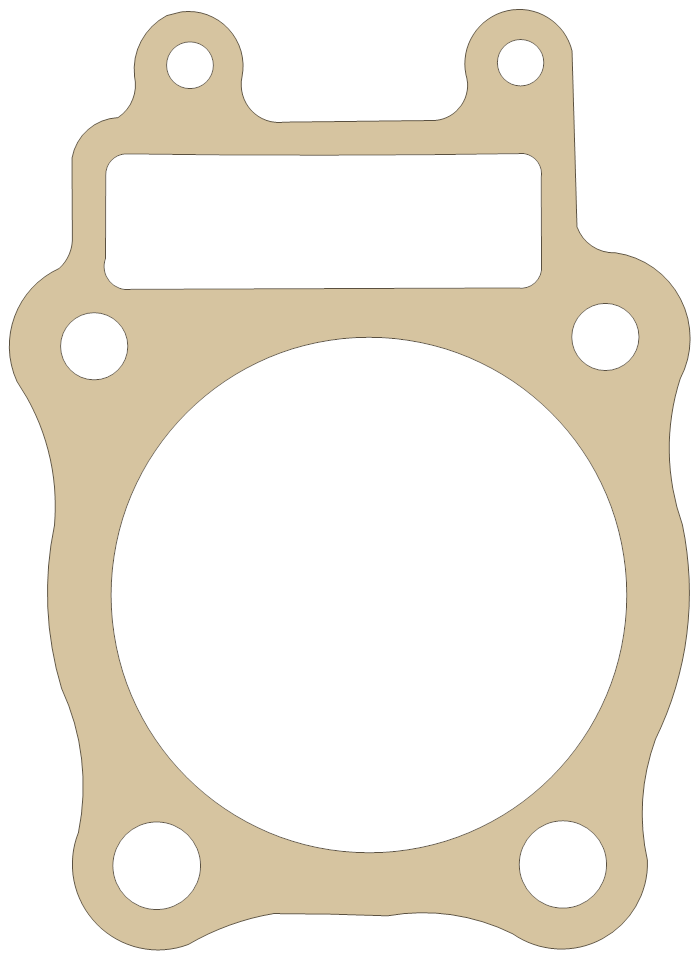 Kawasaki BN125 Cylinder Base gasket outline