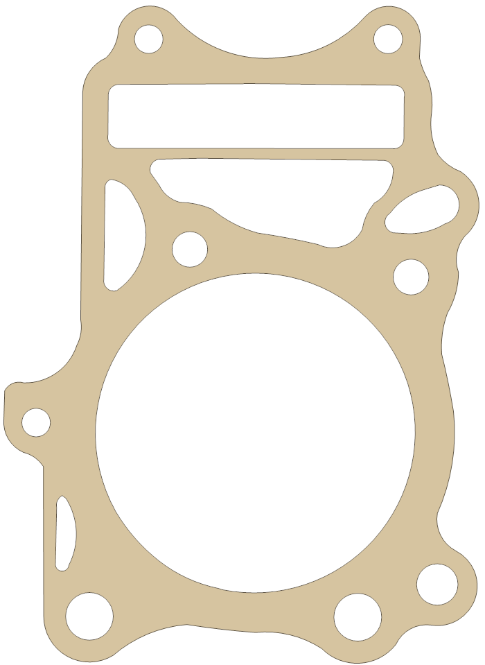 Kawasaki Cylinder Base gasket outline, OEM 11060-1361, A material
