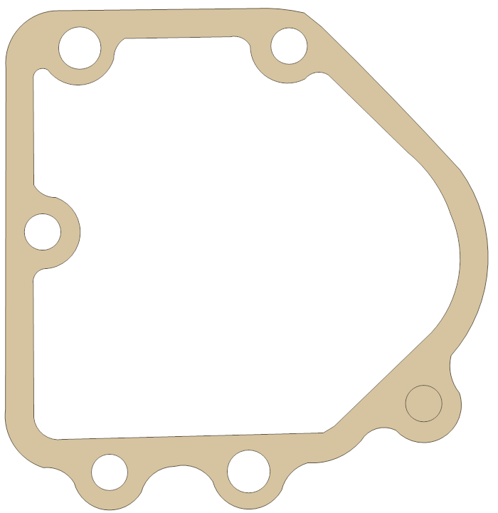 Kawasaki Change Cover gasket outline, OEM 11060-1249, A material