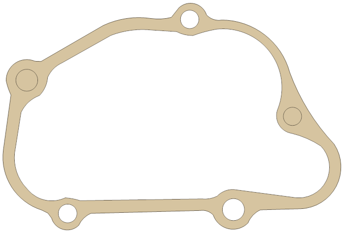 Kawasaki Transmission gasket outline, OEM 11060-1296, A material