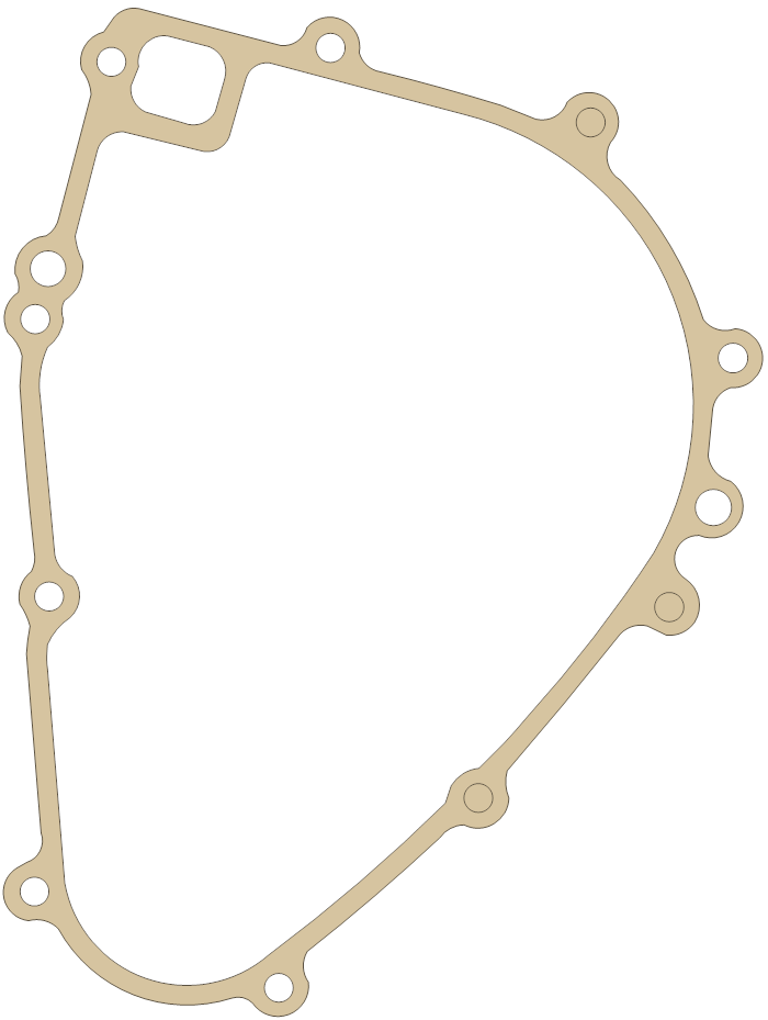 Kawasaki KLF300 4X4 Generator  Cover gasket outline