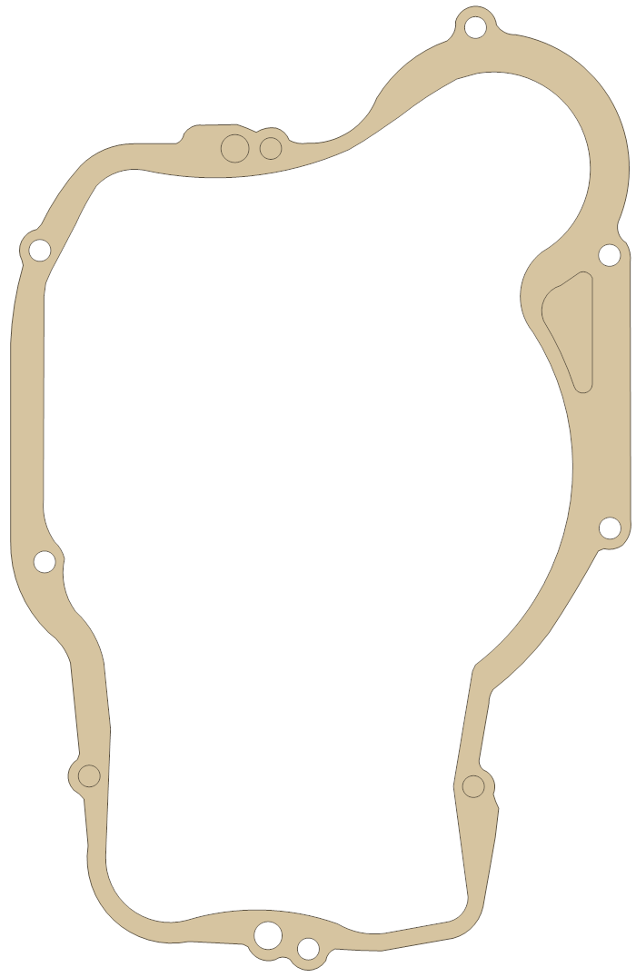 Kawasaki KX250 Clutch Cover In gasket outline